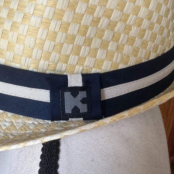 Kenny K. Stingy Brim Toyo Straw Fedora Hat Straw Paper Neutral Sz Large NWOT - Picture 4 of 16